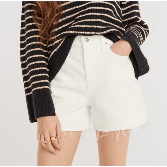 J.Crew Pants - J Crew High Rise Denim Casual White Shorts US Women's 26 New